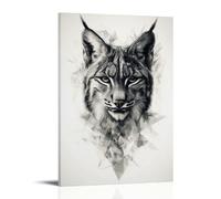 ZBBZJYHH Poster decorativo da appendere alla parete con motivo geometrico di lince elegante e sottile, 40 x 60 cm