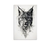 ZBBZJYHH Poster decorativo da appendere alla parete con motivo geometrico di lince elegante e sottile, 30 x 45 cm