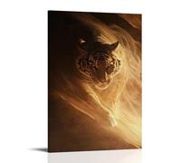 ZBBZJYHH Poster decorativo da appendere alla parete, con tigre del deserto fatta di sabbia e luce, che si sposta come il vento racconta antiche racconta antiche storie, poster decorativo artistico