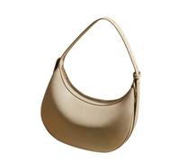 ZBDP - Borsa a tracolla da donna, piccola e alla moda, a mezza luna, con tracolla regolabile, idea regalo, Kakhi.