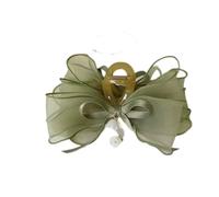 ZBDP - Fermaglio per capelli con fiocco e fiore a forma di giglio della valle, accessorio per capelli da donna, elegante, 1 pezzo