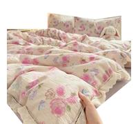 ZBDP pizzo cavo cotone stropicciato quattro pezzi set famiglia studente dormitorio set tre pezzi lenzuolo trapunta copripiumino