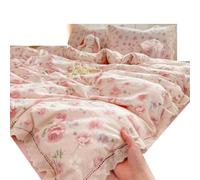 ZBDP pizzo cavo cotone stropicciato quattro pezzi set famiglia studente dormitorio set tre pezzi lenzuolo trapunta copripiumino