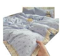 ZBDP pizzo cavo cotone stropicciato quattro pezzi set famiglia studente dormitorio set tre pezzi lenzuolo trapunta copripiumino