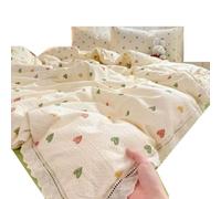 ZBDP pizzo cavo cotone stropicciato quattro pezzi set famiglia studente dormitorio set tre pezzi lenzuolo trapunta copripiumino