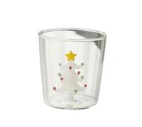 ZBDZSW 300 ml tazza di vetro 3D Cartoon tema Natale bicchieri acqua casa carino acqua caffè vetro singolo strato succo bevanda fredda tazza