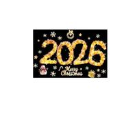 ZBDZSW Adesivi per finestre con scena natalizia albero di Natale statico si aggrappa su due lati in PVC decalcomanie per la decorazione della casa del negozio