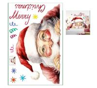 ZBDZSW Adesivi per finestre con scena natalizia albero di Natale statico si aggrappa su due lati in PVC decalcomanie per la decorazione della casa del negozio