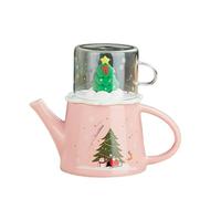 ZBDZSW - Set da tè natalizio in ceramica, motivo: alce