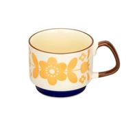 ZBDZSW - Set di tazze da caffè in ceramica retrò da 300 ml, con impugnatura per acqua, per ufficio, cucina, feste, bicchieri