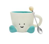 ZBDZSW Tazza in ceramica con coppia di cartoni animati, creativa, per caffè, latte, tè, acqua, carina, tazza per la colazione per bambini