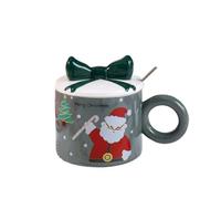 ZBDZSW - Tazza natalizia con coperchio, in ceramica, set regalo