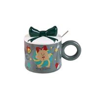 ZBDZSW - Tazza natalizia con coperchio, in ceramica, set regalo