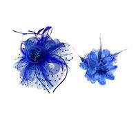 ZBHDEYG 1 accessorio per capelli da donna, 1 corsetto, accessorio per testa di nozze, cappello da sposa blu, fermaglio da donna, accessorio per capelli da donna, fascia blu, Blu, Taglia unica