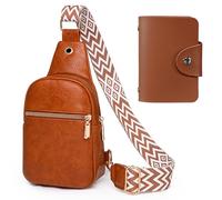 ZBHDEYG 1 Borsa A Tracolla Da Donna, 1 Portacarte, Marsupio Da Viaggio, Borsa Da Viaggio Per Ragazze, Borsa A Tracolla Da Lavoro