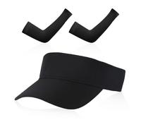 ZBHDEYG 1 Cappello da Donna, 1 Paio di Maniche da Ghiaccio, Cappello da Golf, Cappello da Corsa da Donna, Cappello da Sole da Donna, Cappello da Tennis da Donna