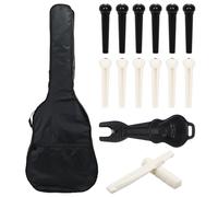 ZBHDEYG 1 custodia per chitarra da viaggio, 15 accessori per chitarra, custodia acustica, custodia per chitarra, custodia impermeabile, Nero , taglia unica, moderno