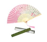 ZBHDEYG 1 scomparto pieghevole, 1 scatola regalo a ventaglio, scomparti per danza dei bambini, scomparti in legno di ciliegio, scomparti pieghevoli a mano con nappa