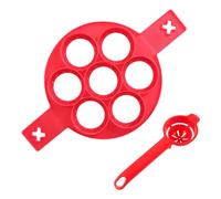 ZBHDEYG 1 stampo per omelet, 1 separatore di Eiwit a 7 fori in silicone, forma di omelet, stampo rotondo per pannenkoek, pannenkoek Machine Bakken Tools