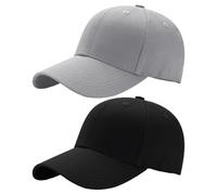 ZBHDEYG 2 cappelli da corsa da uomo, da baseball, da uomo, da baseball, da golf, da sport, da esterno regolabili, grigio., S/M