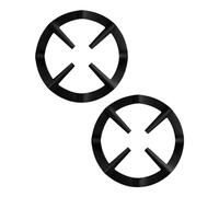 ZBHDEYG 2 fornelli per caffettiera, fornelli da cucina, riduttore ad anello a gas, fornelli a gas, supporto per padella, pentola per moka, copertura per caffettiera moka (nero)