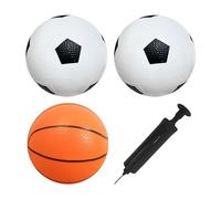 ZBHDEYG 2 mini calcio e 1 mini pallone da basket con 1 tubo gonfiabile, pallone da calcio per bambini, palla giocattolo interattiva genitore-figlio (16 cm)
