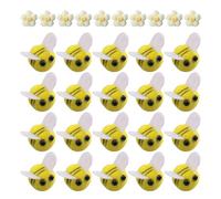 ZBHDEYG 20 Api in Feltro, 10 Piccoli Fiori, Giocattoli per Api, Mini Palline di Api in Feltro, Accessori Decorativi Artigianali