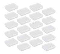 ZBHDEYG 20 scatole vuote in plastica, contenitori con coperchio, scatole di plastica rettangolari trasparenti, mini scatole portaoggetti per piccoli oggetti
