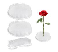 ZBHDEYG 3 pezzi composizioni floreali con ventose, supporto per fiori solido, composizioni floreali rotonde e quadrate, adatte per mazzi di fiori fatti in casa