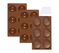 ZBHDEYG 3 stampi in silicone rotondi, per cioccolato, cioccolatini, cioccolatini, stampi in silicone per biscotti, stampi a cilindro in silicone, con stampo bianco crema e raschietto per panna