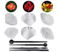 ZBHDEYG 3 tipi di stampi in silicone, 1 set di 4 penne per strumenti per fondente, stampo per biscotti a forma di fiori, stampo in silicone rosa, stampo in silicone gommoso, stampo in silicone a