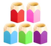 ZBHDEYG 5 pezzi di portapenne a contrasto con punta creativa, portapenne da scrivania, per cancelleria, pennelli da trucco, portapenne da scrivania