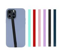 ZBHDEYG 6 pezzi custodia in gomma per cellulare, cinghia per cellulare, cinghia per cellulare, cinghia per cellulare antifurto, supporto per anello per telefono, nero, rosso, blu notte, verde menta,