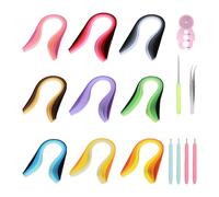 ZBHDEYG 900 pezzi quilling di carta, 1 set di strumenti per quilling di carta, quilling con 9 gradienti, set di quilling di carta, strisce di carta da 3 mm, carta fai da te