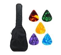 ZBHDEYG Custodia impermeabile per chitarra acustica con 5 plettri, nero, taglia unica, moderna, colore nero, taglia unica, Nero , taglia unica, Moderno