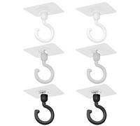 ZBHDEYG Ganci Autoadesivi da Soffitto e Parete - Girevoli, per Asciugamani, Bagno e Appendiabiti