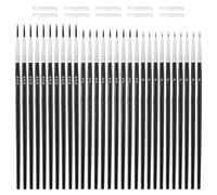 ZBHDEYG PAINT_BRUSH - Set di 30 pennelli in acrilico, con manico in legno, 30 pezzi, colore: Nero