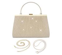 ZBHDEYG Pochette Da Donna 1 Pezzo Con 1 Catena, 1 Catena Di Perle Di Ricambio, Pochette Da Matrimonio, Borsetta Da Sera Per Ragazze, Borsa Per Appuntamenti Scintillante
