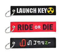 ZBHDEYG Portachiavi ricamati - Etichette per bagagli personalizzate per borse, accessori pendenti multicolore, 13 x 2,5 cm