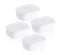 ZBHDEYG Set di 4 scatole di congelamento in plastica con coperchio, contenitore di conservazione piccolo per alimenti, mini bicchiere, contenitore per il pranzo