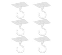 ZBHDEYG Set di 6 ganci adesivi rotanti per soffitto e parete, versatili per cucine e bagni
