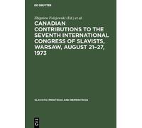 Zbigniew Foleje Canadian Contributions to the Seventh Interna (Copertina rigida)