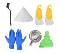 ZBIianxer Accessorio per stampante 3D che si indurisce con la luce, imbuto in resina, tazza per filtro in metallo, LCD, per la polimerizzazione, pala in silicone