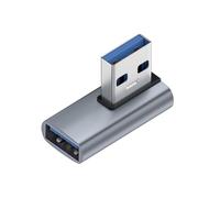 ZBIianxer Adattatore da maschio a femmina da 10 Gbps a 90°, resistente alla corrosione, trasmissione stabile per più dispositivi, adattatore USB C