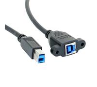 ZBIianxer Cavo di prolunga USB 3.0 tipo B con montaggio a vite, trasmissione rapida da 5 Gbps, 50 cm, 20 pollici, per dispositivi, pannello cavo stampante