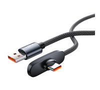 ZBIianxer Cavo Ricarica Rapida da 100 W con connettori a Forma L per Giochi e trasferimento Dati Cavo Ricarica per Caricabatterie Intrecciato a Forma Guscio in Alluminio Intrecciato in Nylon