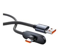 ZBIianxer Cavo Ricarica Rapida da 100 W con connettori a Forma L per Giochi e trasferimento Dati Cavo Ricarica per Caricabatterie Intrecciato a Forma Guscio in Alluminio Intrecciato in Nylon