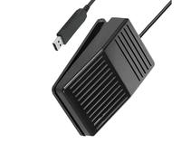 ZBIianxer IP37 - Pedali per computer a prova di polvere, con chiusura in gomma, tasti per mouse personalizzabili, macro di scorciatoia, supporta il controllo a pedale USB sigillato