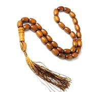 ZBIianxer Moda Autentico Legno Di Sandalo Indonesiano 33 Perla Masbaha Accessori Alla Moda Per La Preghiera Musulmani E La Guida Spirituale