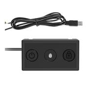 ZBIianxer Pulsante ON/OFF per alimentazione esterna, computer desktop blocco schermo con cavo USB, schermo di blocco delle impronte digitali desktop dispositivo di blocco